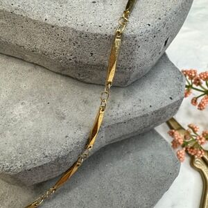 Gold Tone Geometric Link Chain Necklace Clasp Closure Women Jewelry‎